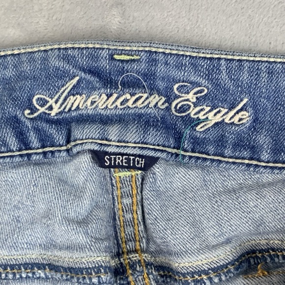Vintage American Eagle Artist Jeans Womens 8 Low Rise Bootcut Distressed - Picture 5 of 16